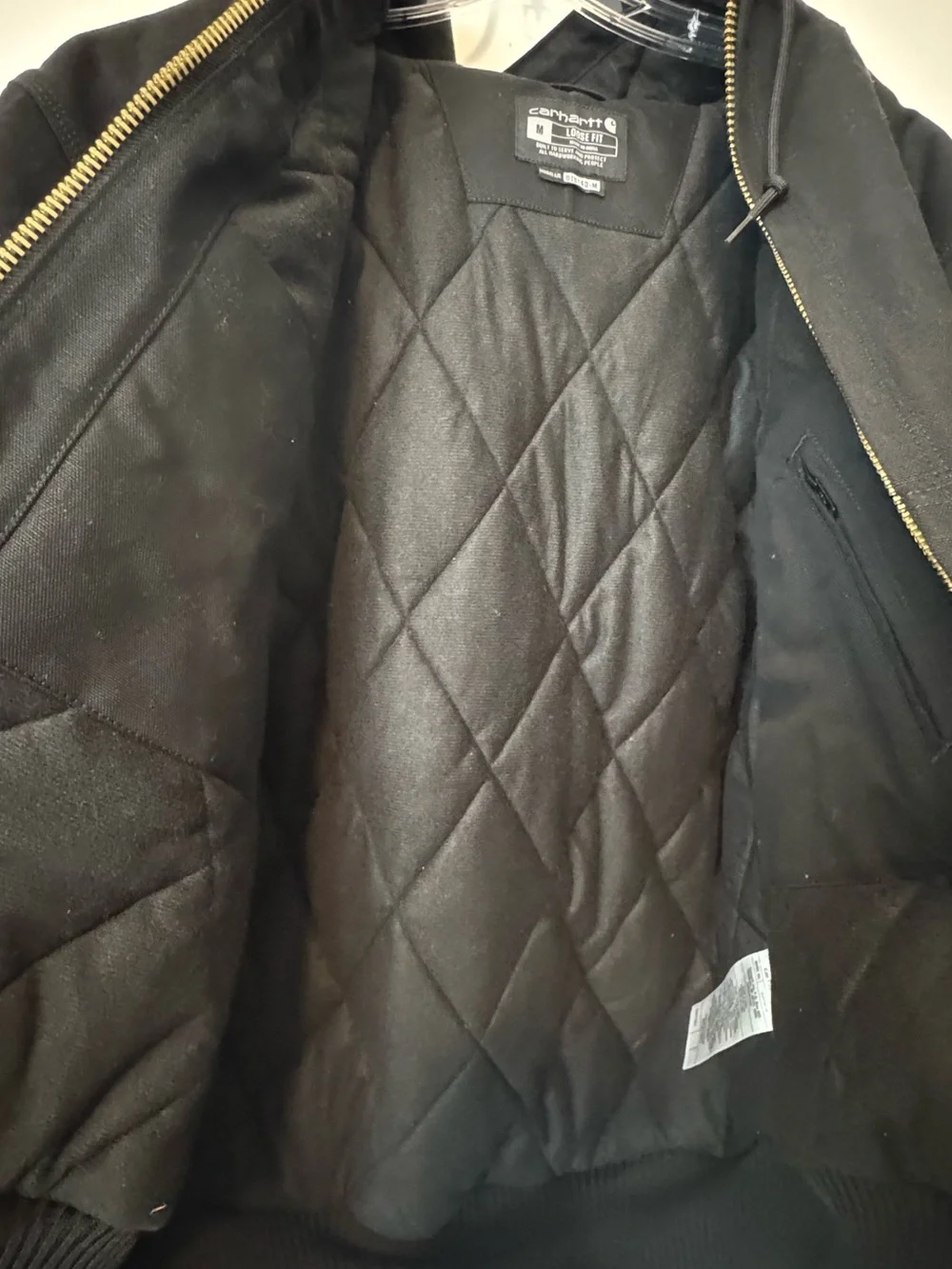 Carhartt Firm Duck Insulated Active Jacket Black NWT Loose Fit M